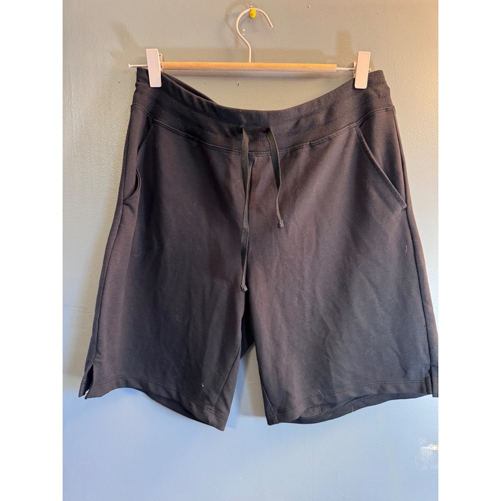 Athletic Works Womens Black Knit Lounge Shorts Medium 8-10 Drawstring